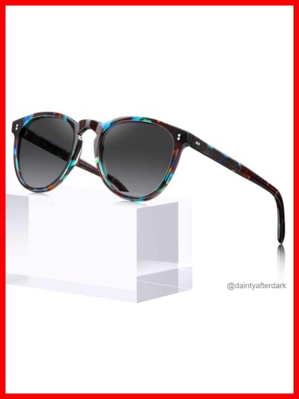 Polarized Retro Acetate Sunglasses UV400 Full Coverage